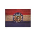 Wile E. Wood 20 x 14 in. Missouri State Flag Wood Art FLMO-2014